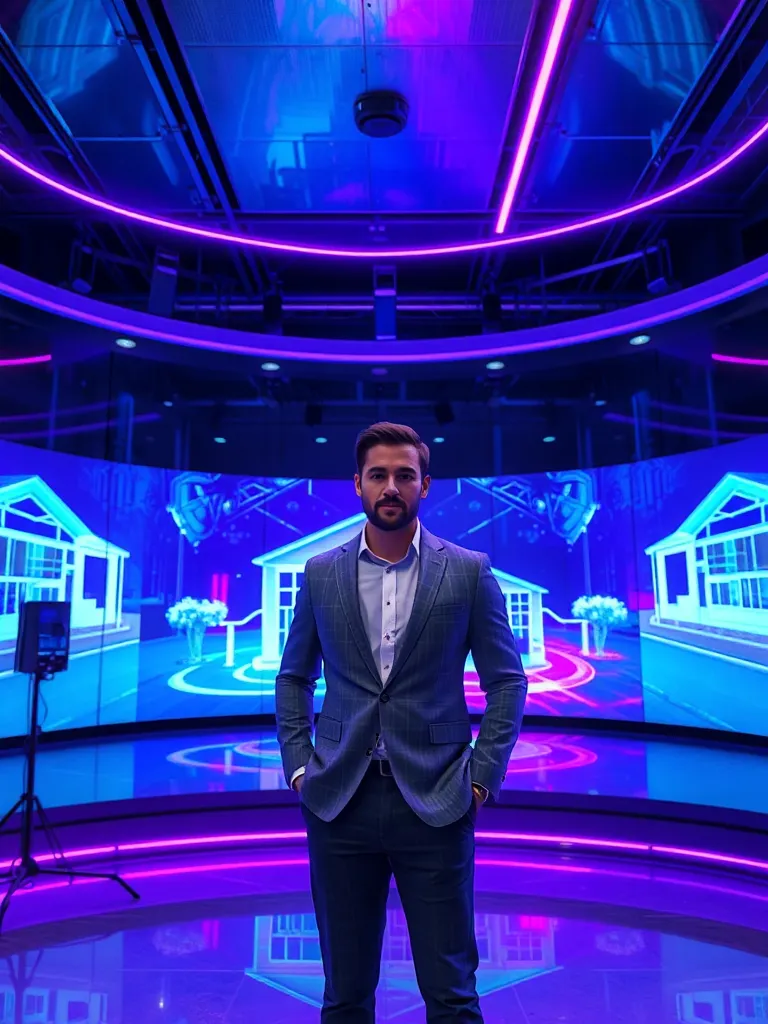 Real estate agent in AI production studio